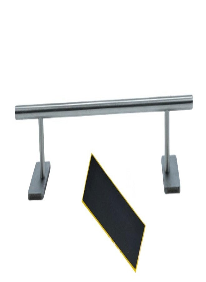 LEEFAI Fingerboard Rail Obstacles 28x5.5cm -Stainless Steel Finger Mini Skateboard Round Rail for Your Fingerboard ramps and Park - Image 1